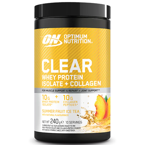 Optimum Nutrition Clear Whey Protein Isolate + Collagen - Summer Fruit Ice Tea (240 g)