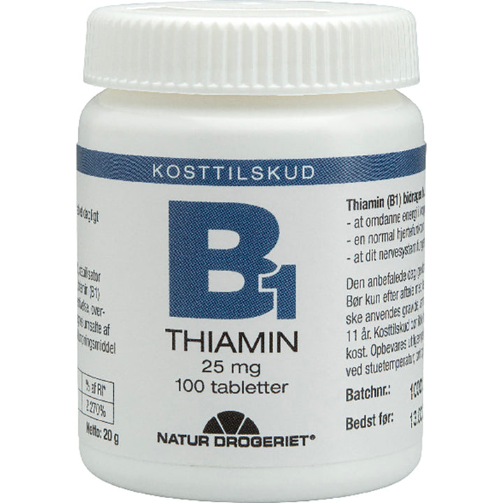 Natur Drogeriet B1 Thiamin 25 mg (100 kpl)