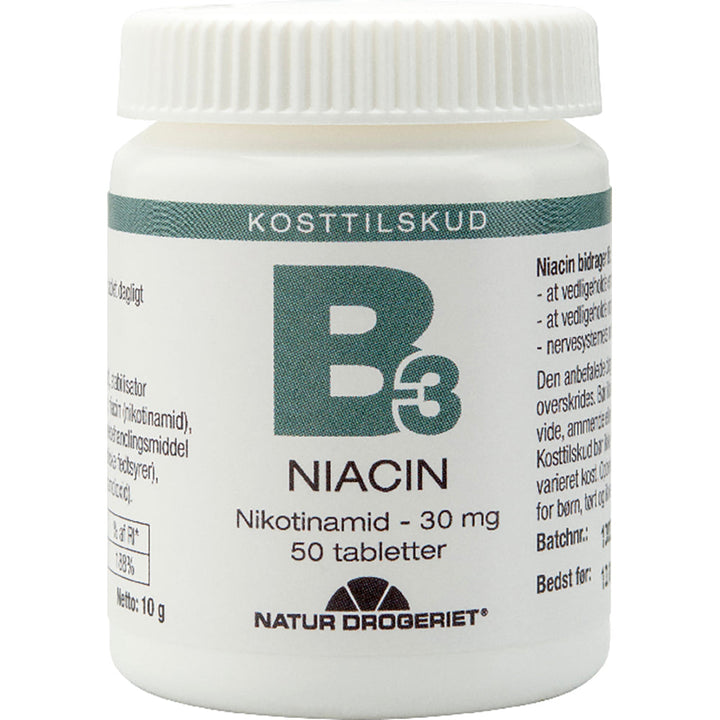Natur Drogeriet B3 Niacin 30 mg (50 kpl)