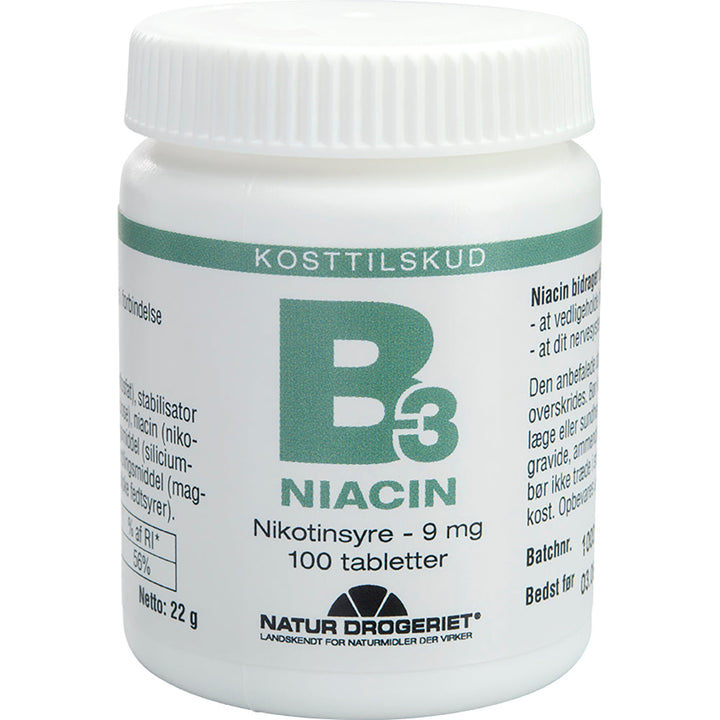 Natur Drogeriet B3 Niacin 9 mg (100 kpl.)