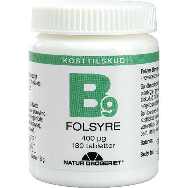 Natur Drogeriet B9 Foolihappo 400 μg (180 kpl.)