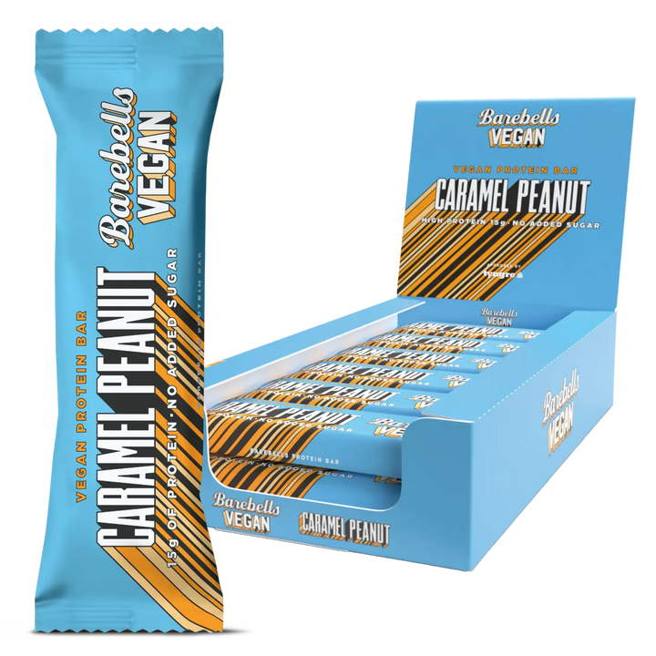 Barebells Vegan Proteiinipatukka - Caramel Peanut (12 x 55 g)