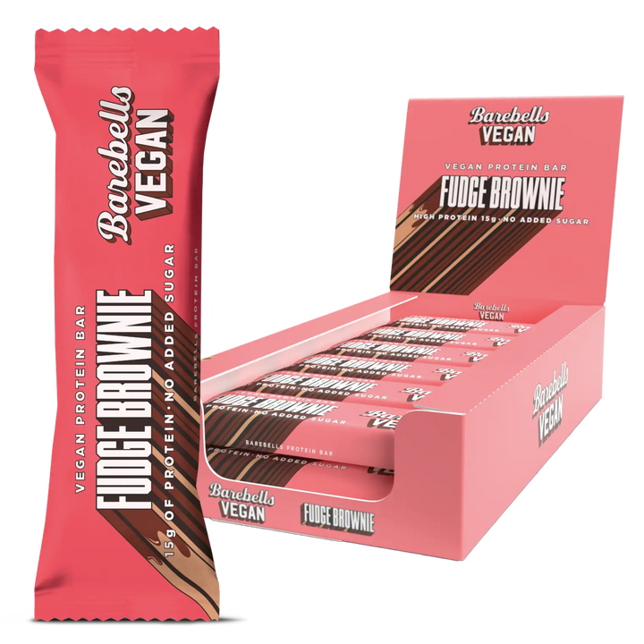 Barebells Vegan Proteiinipatukka - Fudge Brownie (12 x 55 g)