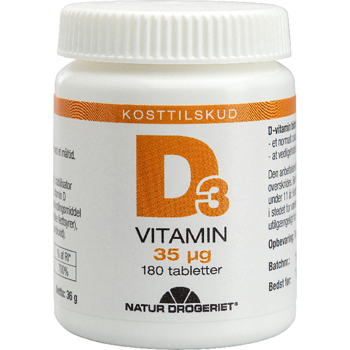 Natur Drogeriet D-vitamin 35 μg (180 kpl.)