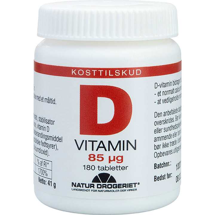 Natur Drogeriet D-vitamin 85 μg (180 kpl)