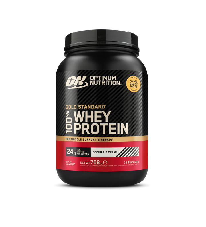 Optimum Nutrition Gold Standard 100% Whey - Cookies & Cream 768 g dåse