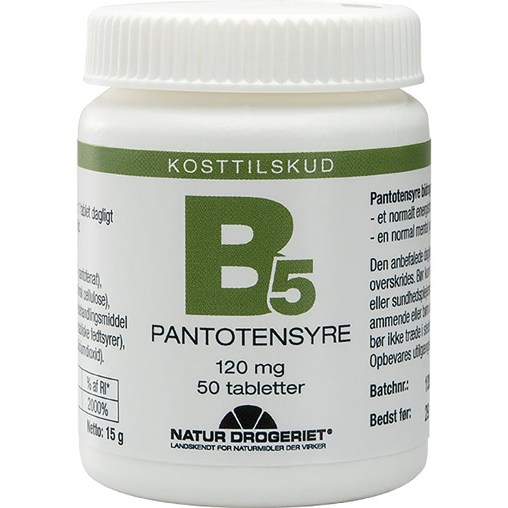Natur Drogeriet B5 Pantotensyre 120mg (50 kpl)