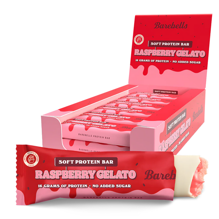 Barebells Soft-proteiinipatukka - Raspberry Gelato (12 x 55 g)