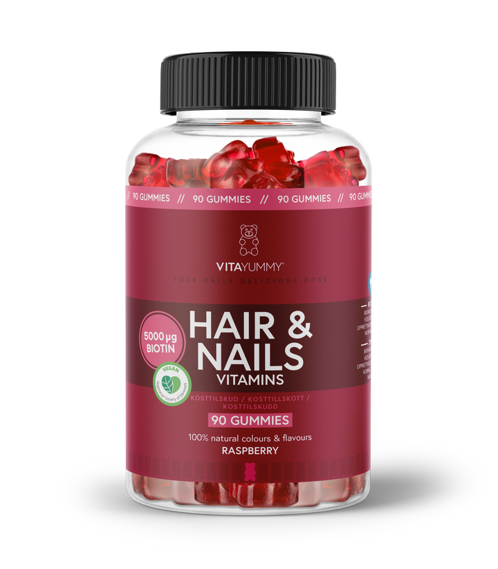 VitaYummy Hair & Nails - Raspberry (60 kpl)