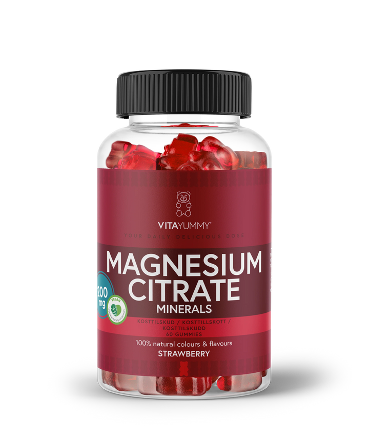 VitaYummy Magnesiumsitraatti - Strawberry (60 kpl)