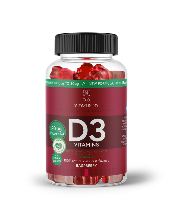 VitaYummy Vitamin D3 - Raspberry (60 kpl)
