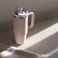 AYA&IDA Thermo Cup with Straw - Soft Rose (885 ml)