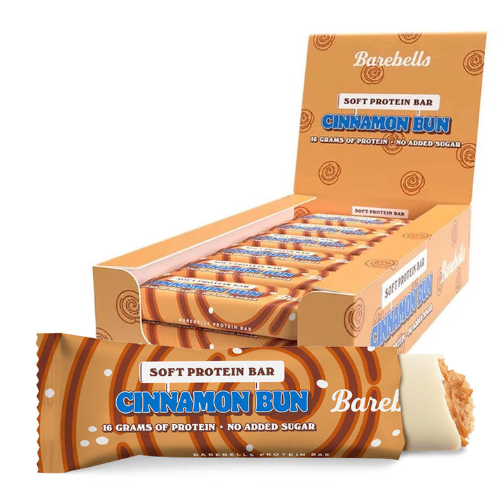 Barebells Soft-proteiinipatukka - Cinnamon Bun (12 x 55 g)