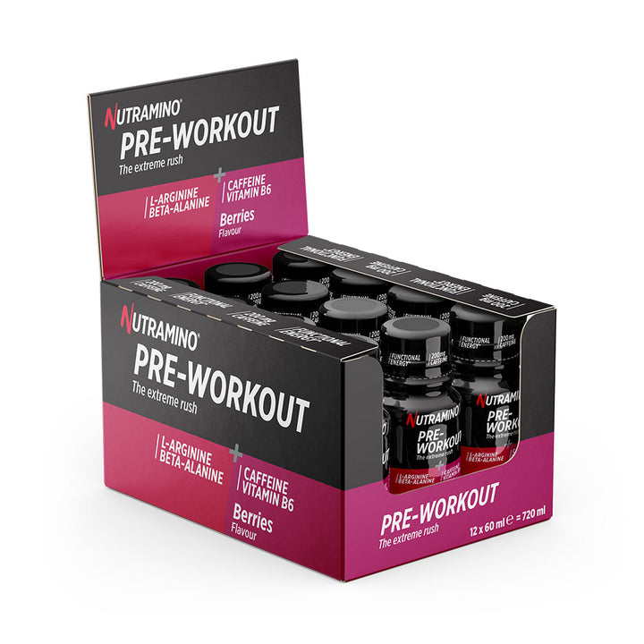 Nutramino Pre-Workout Shot - Berries (12 x 60 ml)