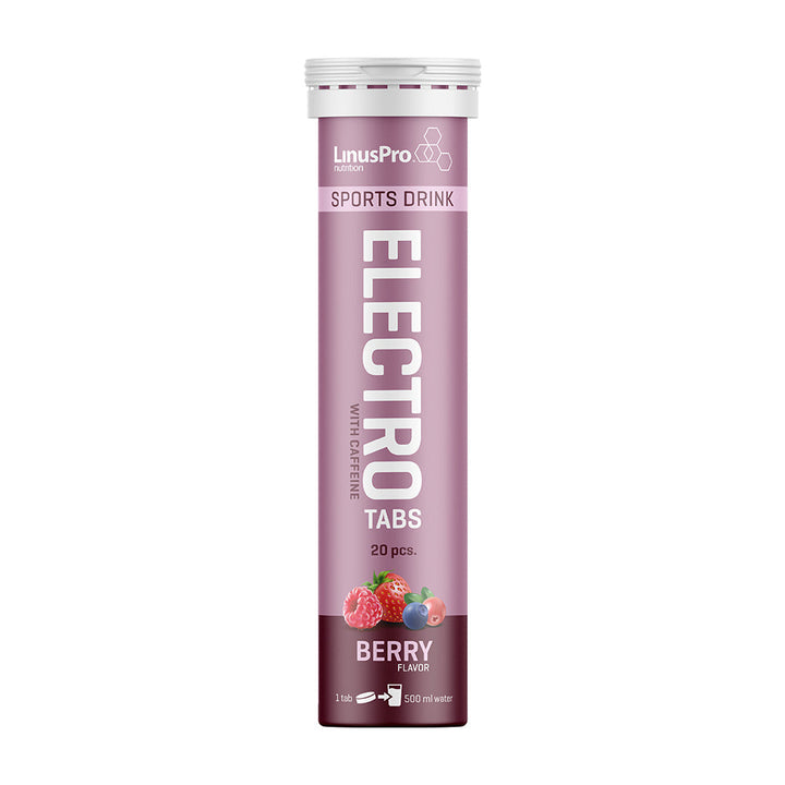 LinusPro Elektrolyytti Tabs + kofeiini - Berry