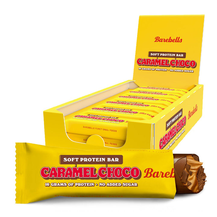 Barebells Soft-proteiinipatukka - Caramel Choco (12 x 55 g)