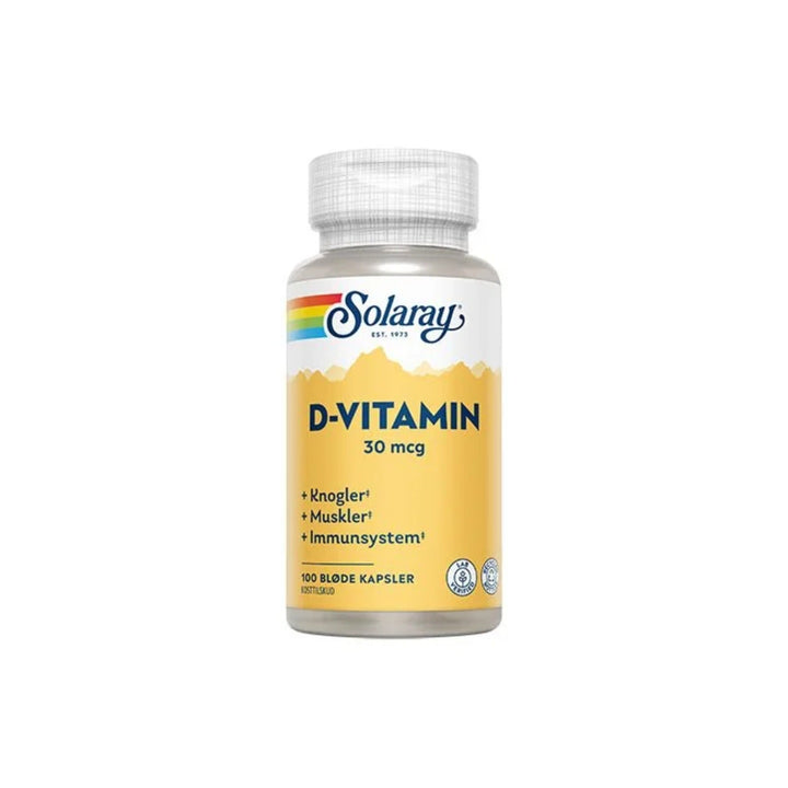 Solaray D-vitamin 30 mcg (100 kapselia)