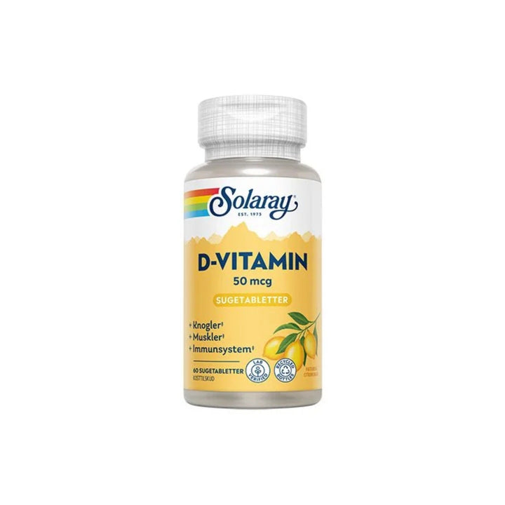 Solaray D-vitamin 50 mcg (60 tablettia)