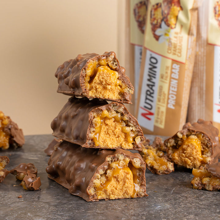 Nutramino Proteiinipatukka - Crispy Vanilla & Caramel (12 x 55 g)
