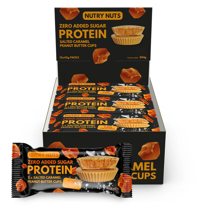 Nutry Nuts Peanut Butter Cups - Salted Caramel (12 x 42 g)