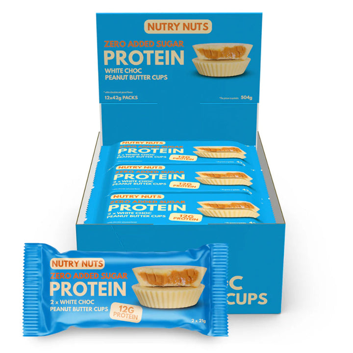 Nutry Nuts Peanut Butter Cups - White Chocolate (12 x 42 g)