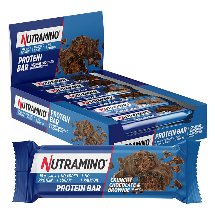 Nutramino Proteiinipatukka - Crunchy Chocolate & Brownie (12 x 55 g)