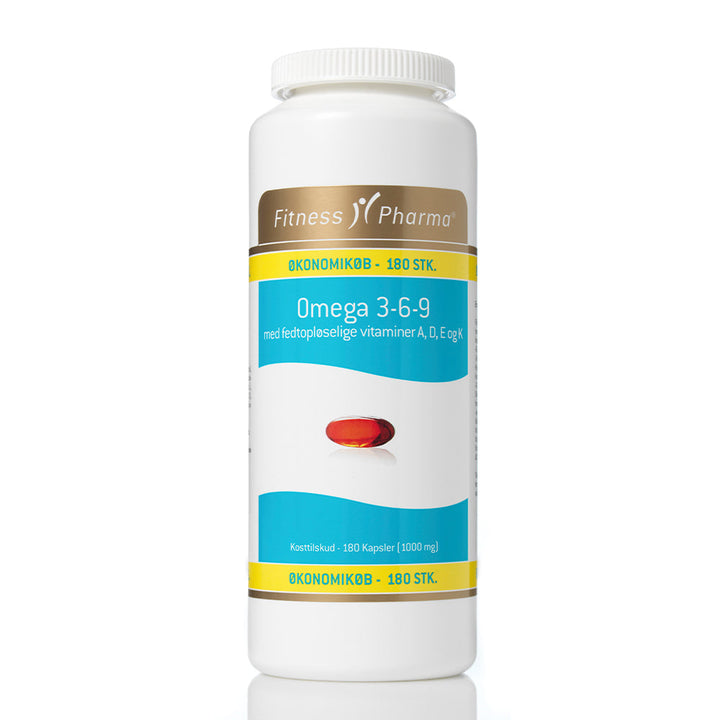 Fitness Pharma Omega 3-6-9 + ADEK vit LUOMU (180 kpl)