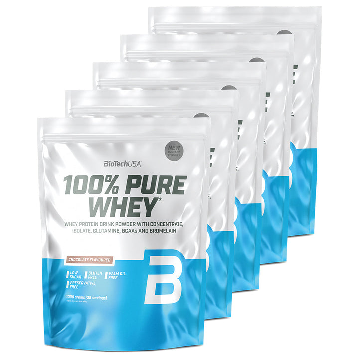BioTechUSA 100% Pure Whey - Proteiinijauhe (6 x 1 kg)
