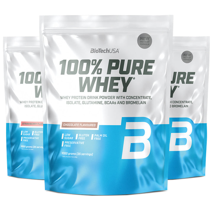 BioTechUSA 100% Pure Whey - Proteiinijauhe (1 kg)