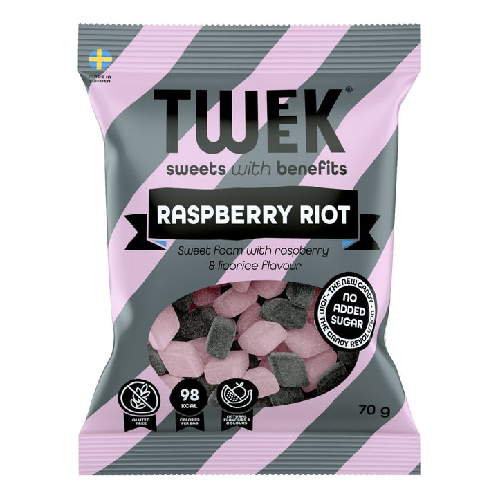 TWEEK Candy - Raspberry Riot (4 x 70 g) - Parasta ennen 25.06.2026