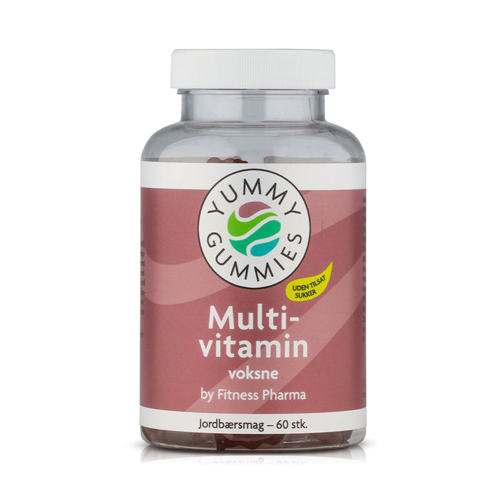 Fitness Pharma Yummy Gummies Monivitamiini Aikuisille - Strawberry (60 kpl)