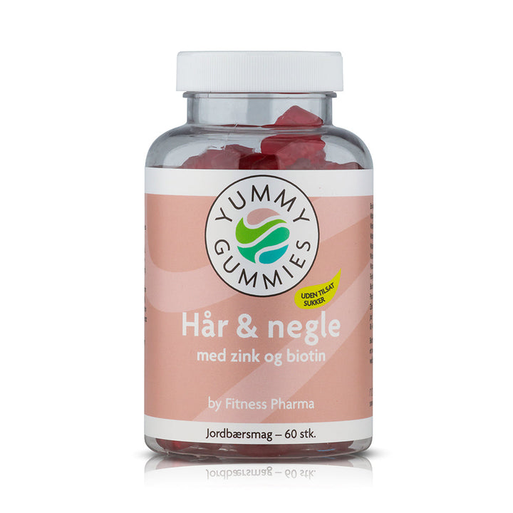 Fitness Pharma Yummy Gummies Hiukset ja Kynnet - Strawberry (60 kpl)