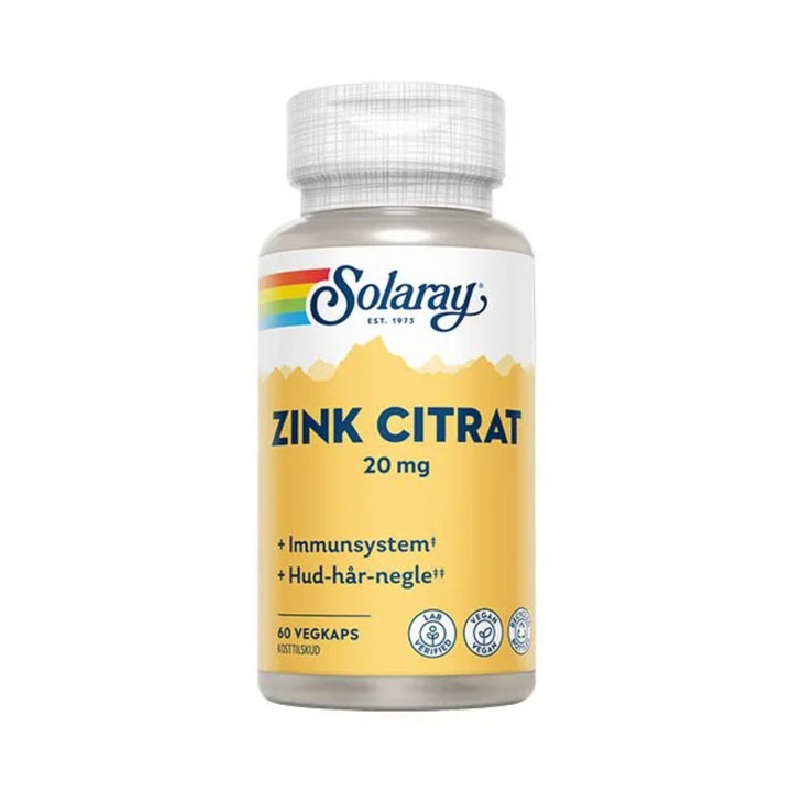 Solaray Sinkki Citrat 20 mg (60 kapselia)